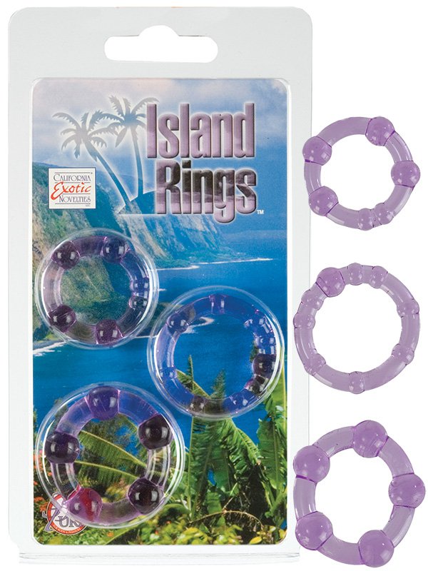 Комплект из 3-х эрекционных колец Island Rings – фиолетовый