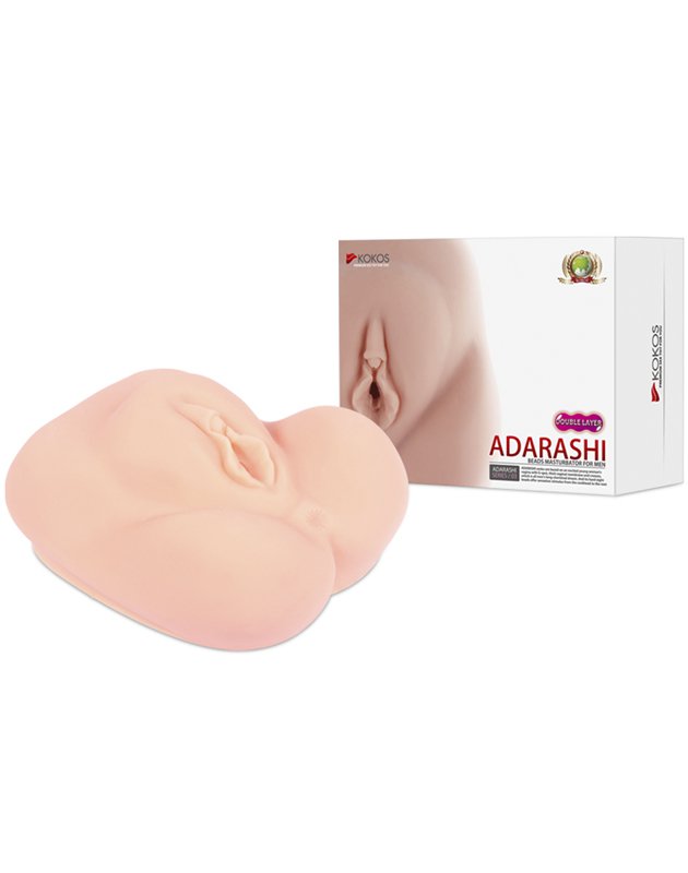 Компактный полуторс мастурбатор-вагина Adarashi 3 – телесный
