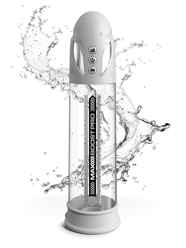 Вакуумная помпа Pipedream Max Boost Pro Flow, водонепроницаемая, белая