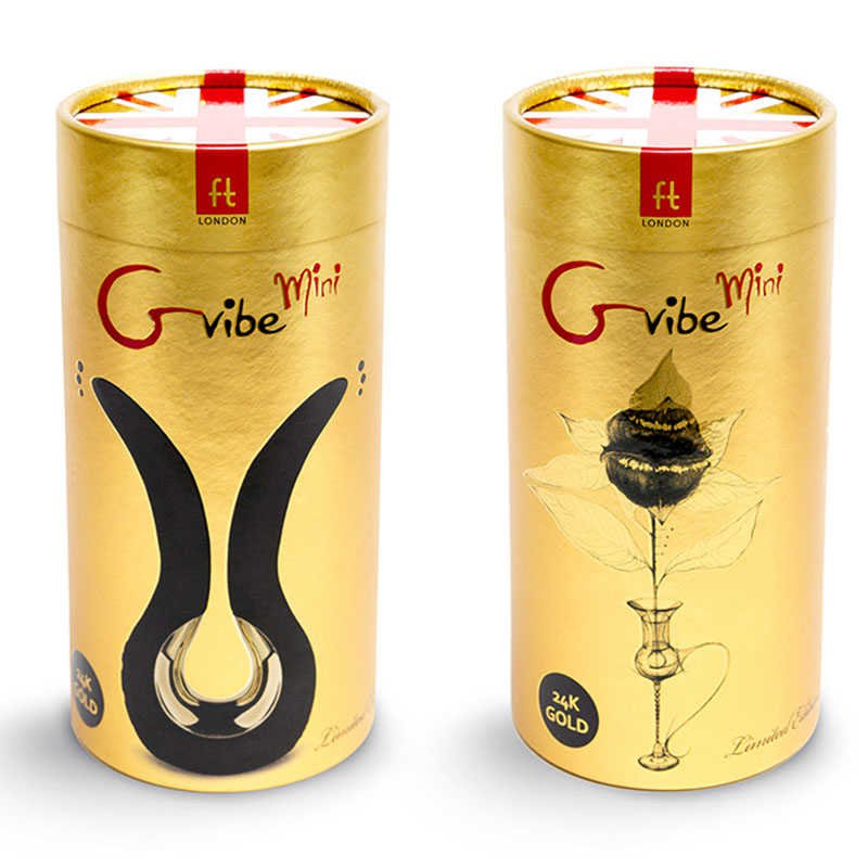 Эксклюзивный вибратор Gvibe Mini Gold c покрытием золотом 24 карата – черный