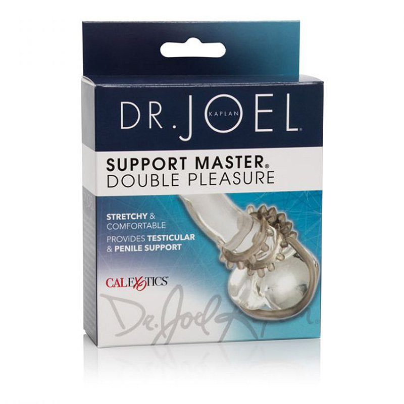 Текстурированная насадка на пенис Support Master Double Pleasure – серый