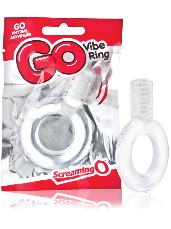 Screaming O Упругое виброкольцо на пенис Screaming O - Go Vibe Ring одноразовое – прозрачный