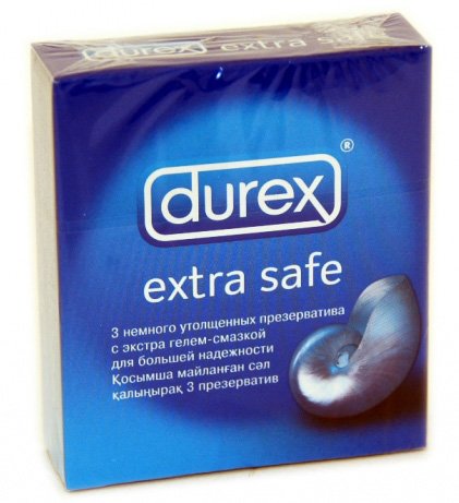 Презервативы Durex Extra Safe - 3 шт.