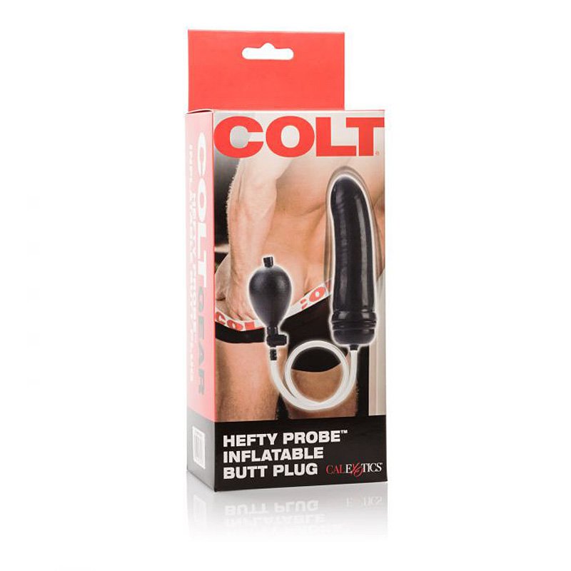 Надувной анальный стимулятор Colt Hefty Probe – черный