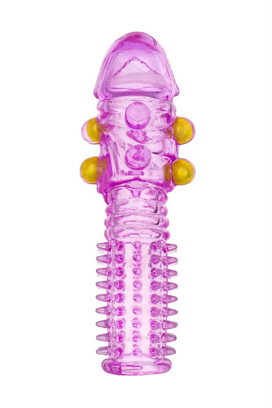 Рельефная насадка на пенис TOYFA Sleeve - фиолетовый