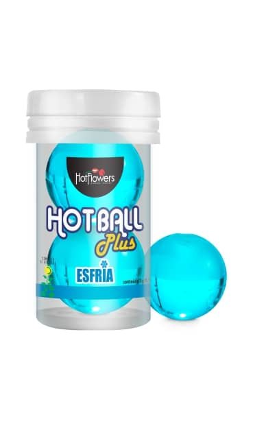 Лубрикант HOT BALL PLUS на масляной основе в виде двух шариков с охлаждающим эффектом
