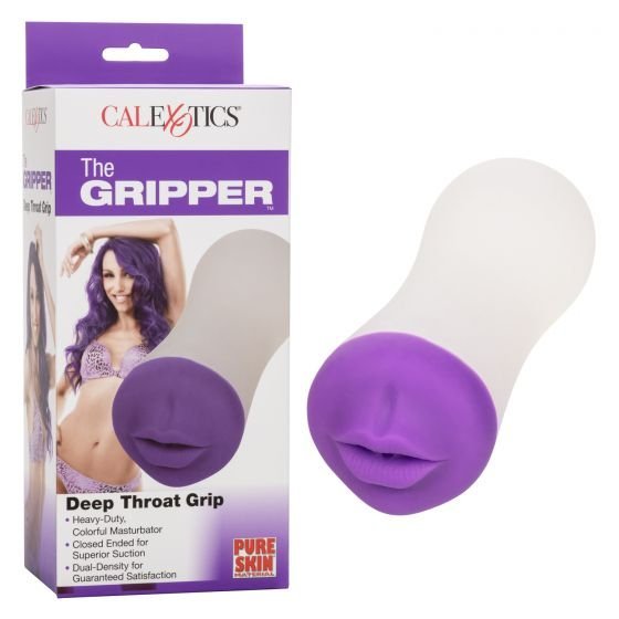 Ультрамягкий мастурбатор THE GRIPPER DEEP THROAT GRIP и Ароматизированный косметический крем для мастурбации Bucked Smokey Wrangler - 120 мл. фото