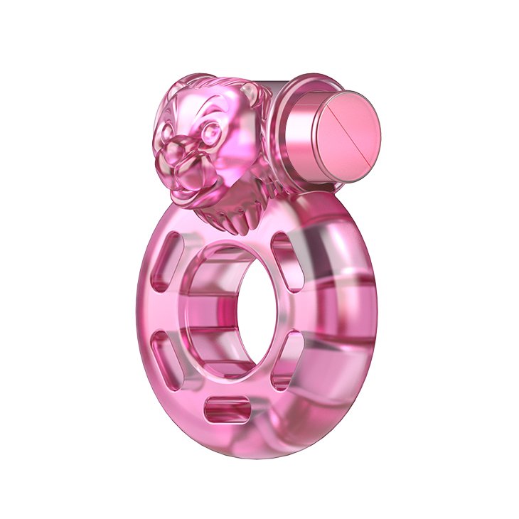 Эрекционное кольцо с вибрацией PINK BEAR