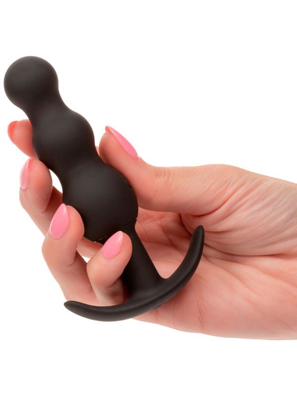 Анальная виброёлочка California Exotic Novelties Boundless Vibrating Beaded Plug, для ношения, 10 режимов, силикон