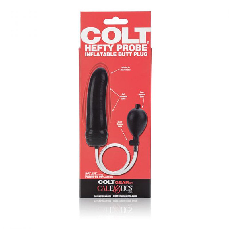 Надувной анальный стимулятор Colt Hefty Probe – черный