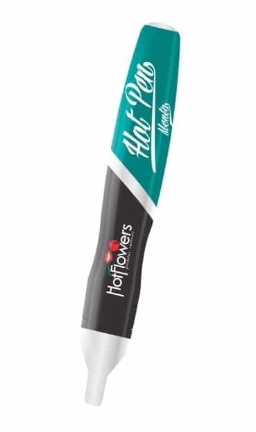 Вкусовая ручка для рисования на теле Hot Flowers Hot Pen со вкусом мяты, 35 мл