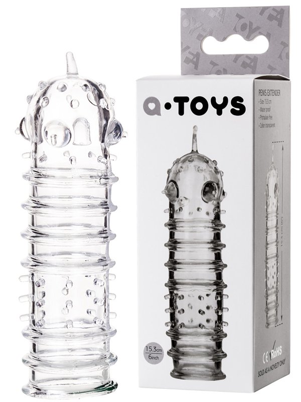 Текстурированная увеличивающая насадка TOYFA A-Toys – прозрачный