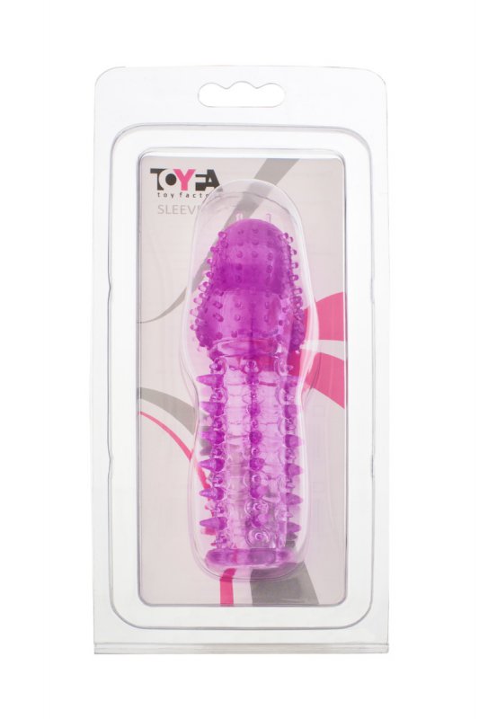 Увеличивающая насадка TOYFA с ворсинками - фиолетовый