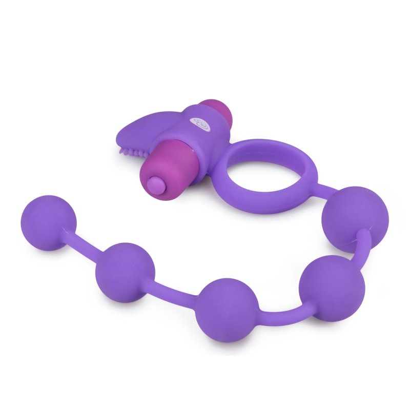 Эрекционное кольцо с анальной цепочкой Easy Toys