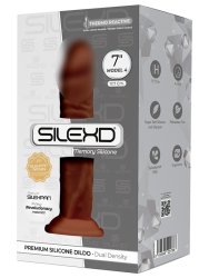 Реалистичный фаллоимитатор SILEXD Model 4, 17,7 см, силикон, коричневый