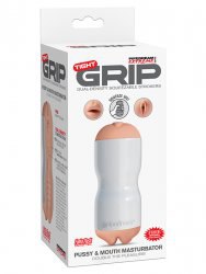 Ручной мастурбатор вагина-ротик Toyz Tight Grip Pussy & Mouth Masturbator - белый
