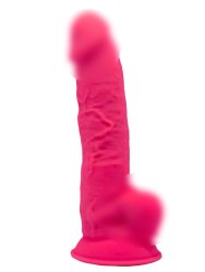 Реалистичный фаллоимитатор SILEXD Model 3, с мошонкой, 23,1 см, силикон, розовый