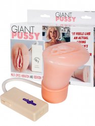 Вагина Giant Vagina с вибрацией – телесный