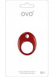 Эрекционное кольцо Ovo  B11 с вибрацией – красный