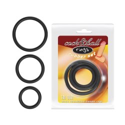 Набор Эрекционных колец Cock & Ball rings Rubber Set