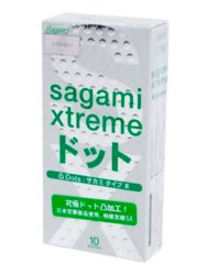 Рельефные презервативы Sagami Xtreme Type-E латекс, с точечной текстурой, 10 шт