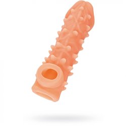 Реалистичная насадка на пенис с бугорками «Cock sleeve» (большая), Kokos