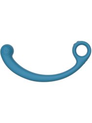 Изогнутый вибратор SVibe Snail AXI Spot Wand, технология AuraTouch, 8 режимов, 20,8 см, силикон, голубой