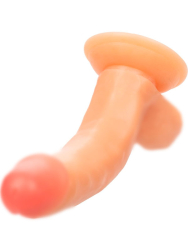 Реалистичный фаллоимитатор Working Stiff The Delivery Man, изогнутый, 21 см, ТПР, телесный 
