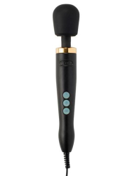 Мощный вибратор Doxy Die Cast, 37 см, силикон, черный с золотым