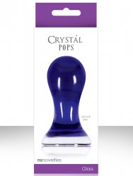 Анальный стимулятор Crystal Pops Large из стекла – синий