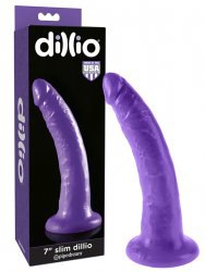 Дилдо-реалистик с компактной головкой на присоске Dillio 7 Slim – фиолетовый