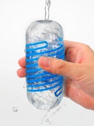 Нереалистичный мастурбатор Tenga Spinner DX 02 BUMPS, 13 см, ТПЭ, желтый