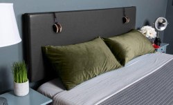 Подушка для любви большая Liberator Bon Headboard Q FL, черный, винил