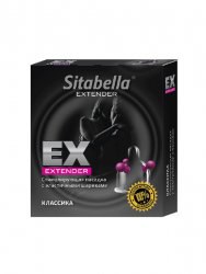 Стимулирующая насадка-презерватив с эластичными шариками Sitabella Extender – Классика