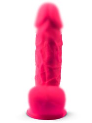 Реалистичный фаллоимитатор SILEXD Model 1, с мошонкой, 21,5 см, фуксия
