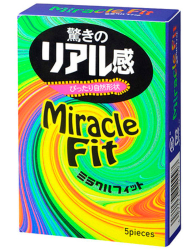Анатомические презервативы Sagami Miracle Fit, 19,5 см, латекс, 5 шт