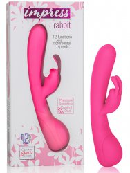 Вибромассажер Impress Rabbit со стимуляцией клитора – розовый