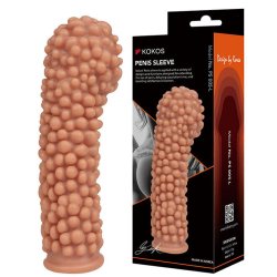 Насадка на пенис с крупными пузырьками размер L