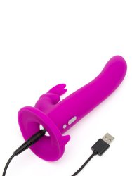 Универсальный набор Happy Rabbit Strap-on Kit: яркий вибратор-кролик, 9 режимов, 14 см, регулируемые трусики