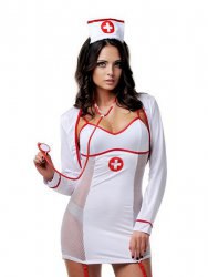 Эротический костюм Le Frivole Заботливый Доктор – белый, S/M