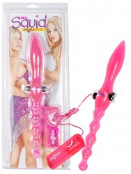 Анальный стимулятор Sex Squid Double-Ender двухсторонний с вибрацией – розовый