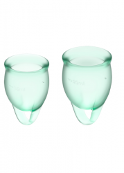 Набор менструальных чаш Satisfyer Feel confident Menstrual Cup (light green)