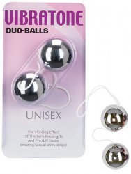 Шарики вагинальные Vibratone Duo-Balls – серебристый