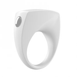Эрекционное кольцо Ovo B6 с вибрацией – белый