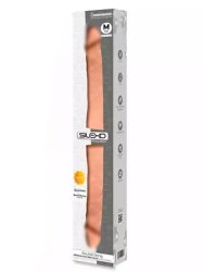 Реалистичный фаллоимитатор SILEXD Model 1, двусторонний, 42,5 см, силикон, телесный