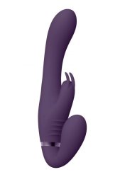 Безремневой страпон с вибрацией Suki, фиолетовый