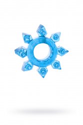 Эрекционное кольцо TOYFA в форме снежинки - синий