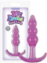 Анальная елочка Jelly Rancher T-Plug Ripple градуированная – фиолетовый