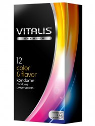 Презервативы Vitalis №12 Color & Flavor ароматизированные