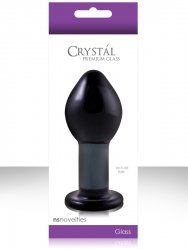 Большая анальная пробка Crystal Premium Glass - Charcoal